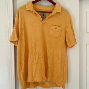 OAS men's terry cloth lounge polo shirt.